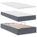 Pat cu storage cu saltea cu headboard Gri închis 100 x 200 cm - WALTI WALTI