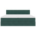 Pat cu storage cu saltea cu headboard Verde închis 100 x 200 cm - WALTI WALTI