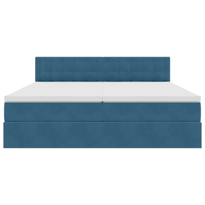 Pat cu storage cu saltea Albastru închis 100 x 200 cm - WALTI WALTI