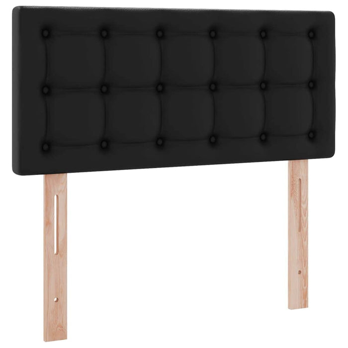 Pat cu saltea și LED cu led Negru 90 x 190 cm Piele artificială - WALTI WALTI