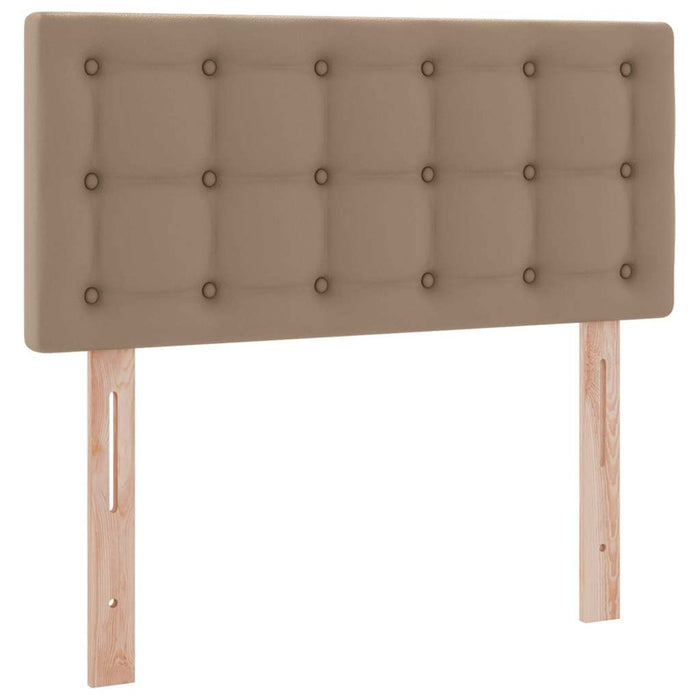 Pat cu saltea și LED Cappuccino 90 x 190 cm Piele artificială - WALTI WALTI