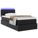 Pat cu saltea și LED Negru 100 x 200 cm Piele artificială - WALTI WALTI