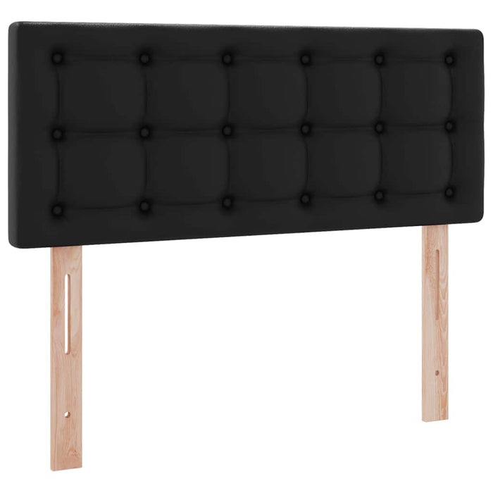 Pat cu saltea și LED Negru 120 x 190 cm Piele artificială - WALTI WALTI