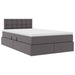 Pat cu saltea și LED Gri 120 x 190 cm Piele artificială - WALTI WALTI