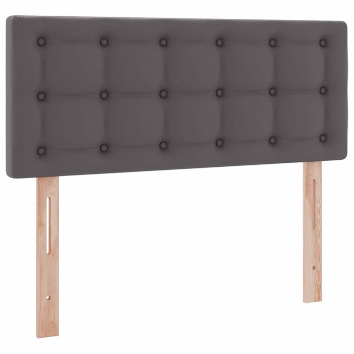 Pat cu saltea și LED Gri 120 x 190 cm Piele artificială - WALTI WALTI