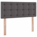 Pat cu saltea și LED Gri 120 x 190 cm Piele artificială - WALTI WALTI