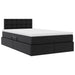 Pat cu lumini cu bandă LED cu headboard Negru 120 x 200 cm PVC - WALTI WALTI