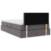 Pat cu lumini cu bandă LED cu headboard Gri 120 x 200 cm PVC - WALTI WALTI