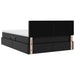 Pat cu lumini cu bandă LED cu headboard Negru 140 x 190 cm PVC - WALTI WALTI