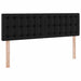 Pat cu lumini cu bandă LED cu headboard Negru 140 x 190 cm PVC - WALTI WALTI