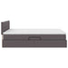 Pat cu lumini cu bandă LED cu headboard Gri 140 x 190 cm PVC - WALTI WALTI
