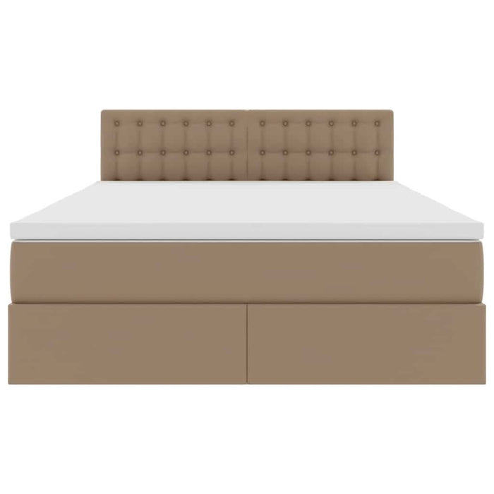 Pat cu lumini cu bandă LED Cappuccino 140 x 190 cm PVC - WALTI WALTI
