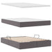 Pat cu lumini cu bandă LED cu headboard Gri 140 x 200 cm PVC - WALTI WALTI