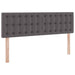 Pat cu lumini cu bandă LED cu headboard Gri 140 x 200 cm PVC - WALTI WALTI
