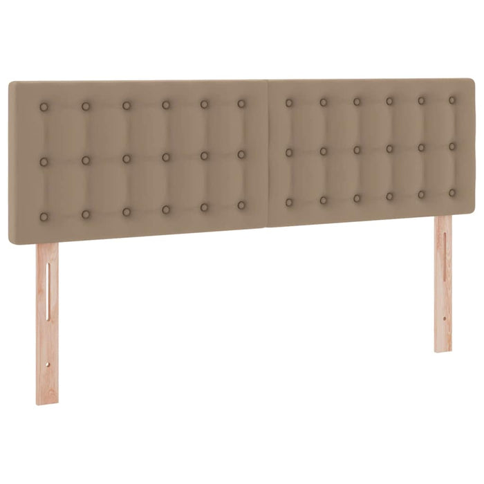 Pat cu saltea și LED Cappuccino 140 x 200 cm Piele artificială - WALTI WALTI