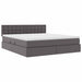 Pat cu saltea și LED cu led Gri 160 x 200 cm Piele artificială - WALTI WALTI