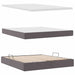 Pat cu saltea și LED cu led Gri 160 x 200 cm Piele artificială - WALTI WALTI