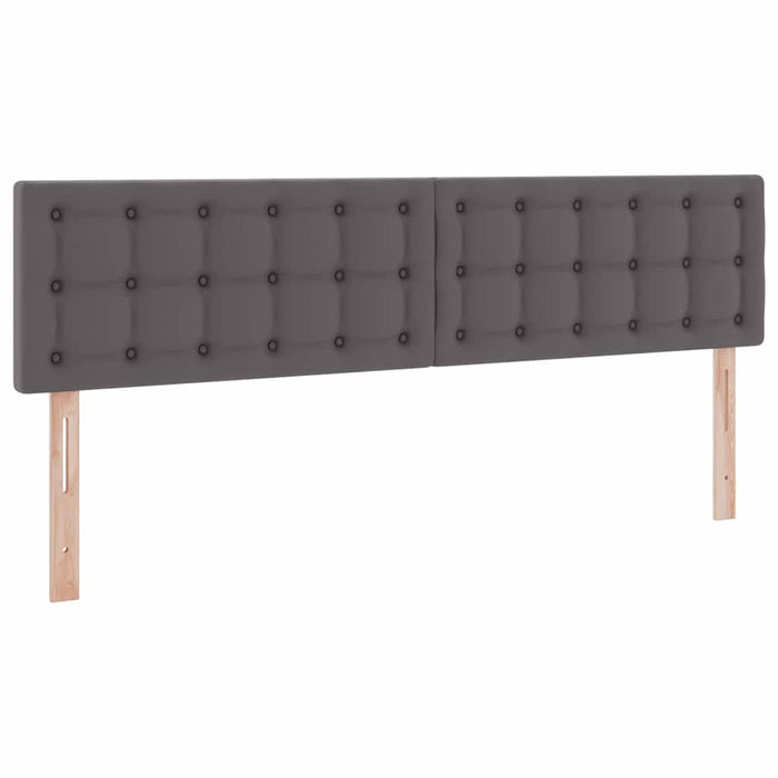 Pat cu saltea și LED cu led Gri 160 x 200 cm Piele artificială - WALTI WALTI