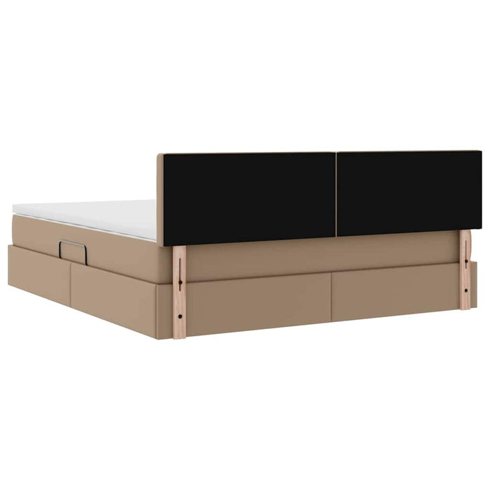 Pat cu lumini cu bandă LED Cappuccino 160 x 200 cm PVC - WALTI WALTI