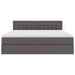 Pat cu lumini cu bandă LED cu headboard Gri 180 x 200 cm PVC - WALTI WALTI