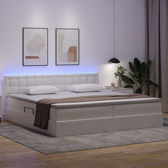 Pat cu lumini cu bandă LED Gri deschis 200 x 200 cm PVC - WALTI WALTI