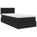Pat cu saltea și LED cu saltea Negru 90 x 190 cm țesătură - WALTI WALTI