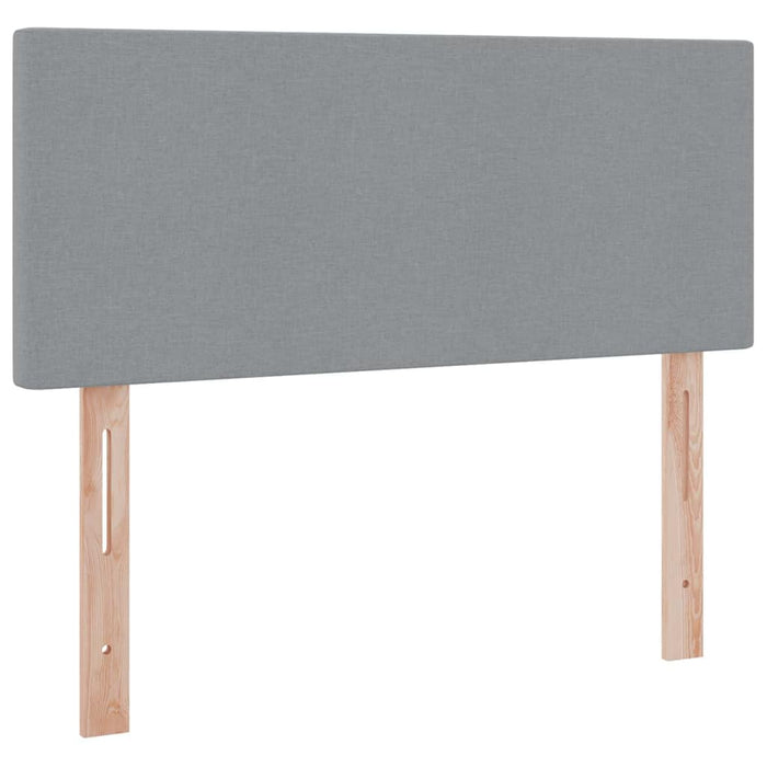 Pat cu lumini cu bandă LED Gri deschis 120 x 200 cm țesătură - WALTI WALTI