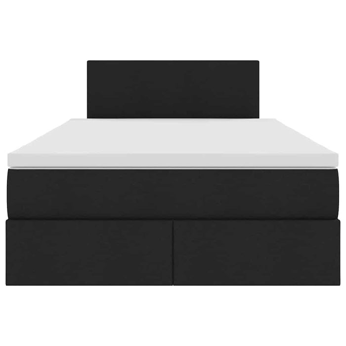 Pat cu lumini cu bandă LED Negru 120 x 200 cm țesătură - WALTI WALTI