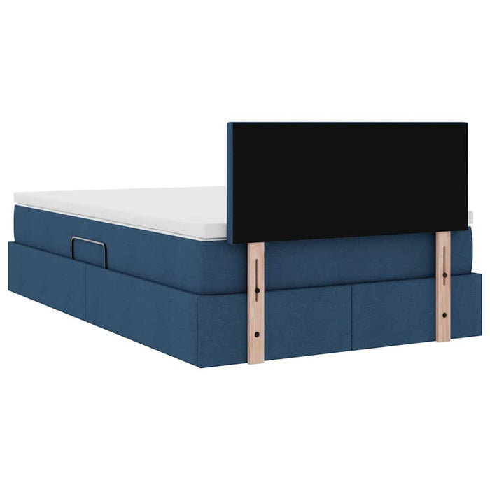 Pat cu lumini cu bandă LED albastru 120 x 200 cm țesătură - WALTI WALTI