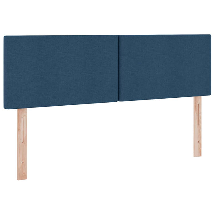 Pat cu lumini cu bandă LED albastru 140 x 190 cm țesătură - WALTI WALTI
