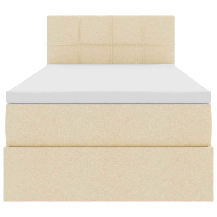 Pat cu saltea și LED cu saltea Creme 90 x 200 cm țesătură - WALTI WALTI