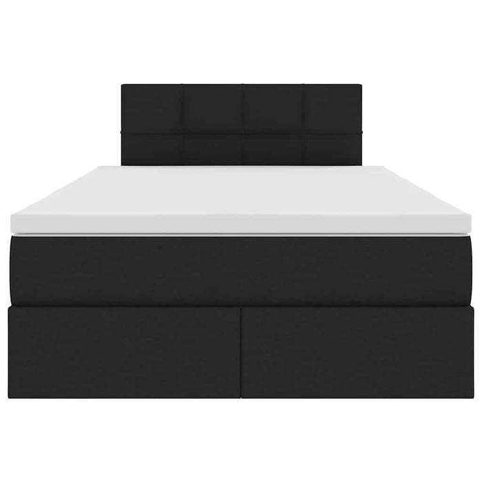 Pat cu saltea și LED cu saltea Negru 120 x 190 cm Poliester - WALTI WALTI