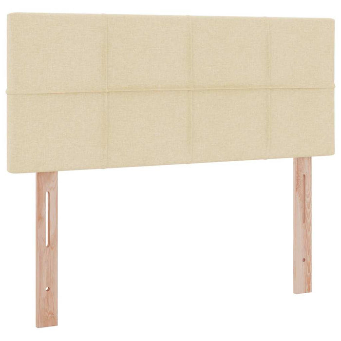 Pat cu saltea și LED cu saltea Crem 120 x 190 cm țesătură - WALTI WALTI