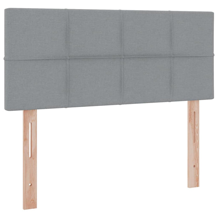 Pat cu lumini cu bandă LED Gri deschis 120 x 200 cm țesătură - WALTI WALTI