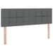 Pat cu lumini cu bandă LED Gri închis 140 x 200 cm țesătură - WALTI WALTI
