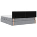 Pat cu lumini cu bandă LED Gri deschis 160 x 200 cm țesătură - WALTI WALTI