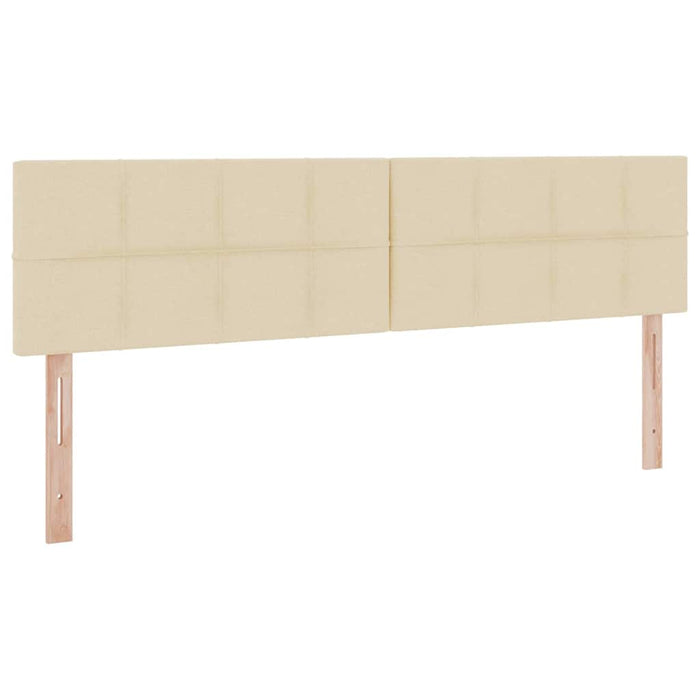 Pat cu lumini cu bandă LED Creme 160 x 200 cm țesătură - WALTI WALTI