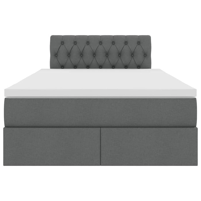 Pat cu saltea și LED Gri închis 120 x 190 cm Poliester - WALTI WALTI