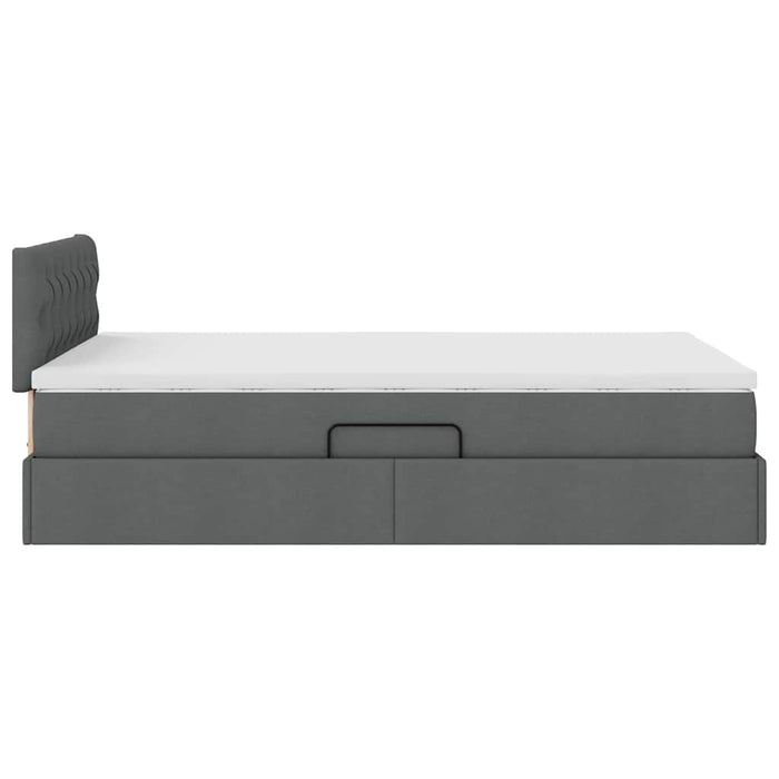 Pat cu saltea și LED Gri închis 120 x 190 cm Poliester - WALTI WALTI
