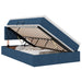 Pat cu saltea și LED cu saltea albastru 120 x 190 cm țesătură - WALTI WALTI