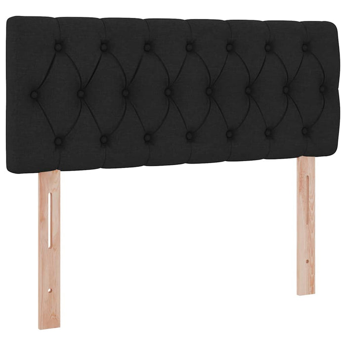 Pat cu lumini cu bandă LED Negru 120 x 200 cm țesătură - WALTI WALTI