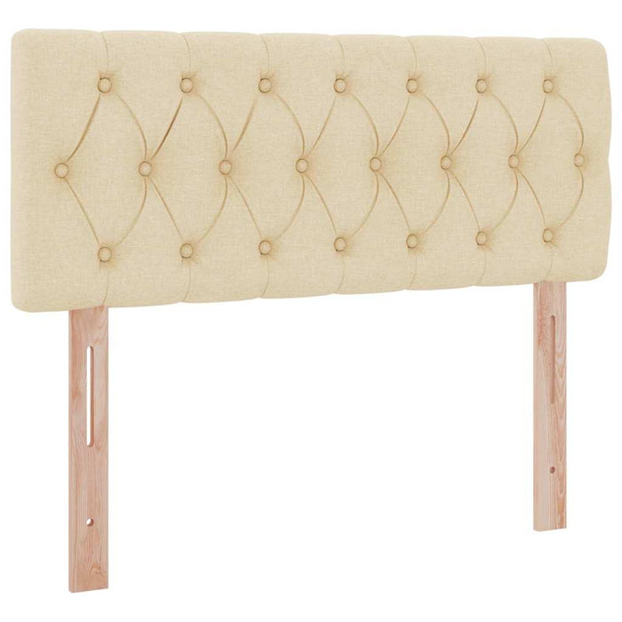 Pat cu lumini cu bandă LED Creme 120 x 200 cm țesătură - WALTI WALTI