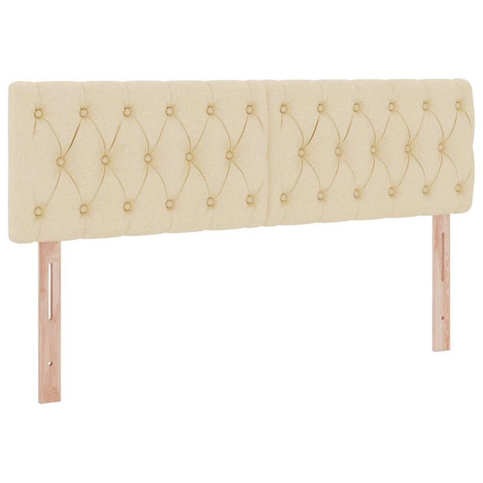 Pat cu lumini cu bandă LED Creme 140 x 200 cm țesătură - WALTI WALTI