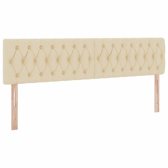 Pat cu lumini cu bandă LED Creme 180 x 200 cm țesătură - WALTI WALTI