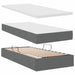 Pat cu saltea și LED cu saltea Gri închis 90 x 190 cm țesătură - WALTI WALTI
