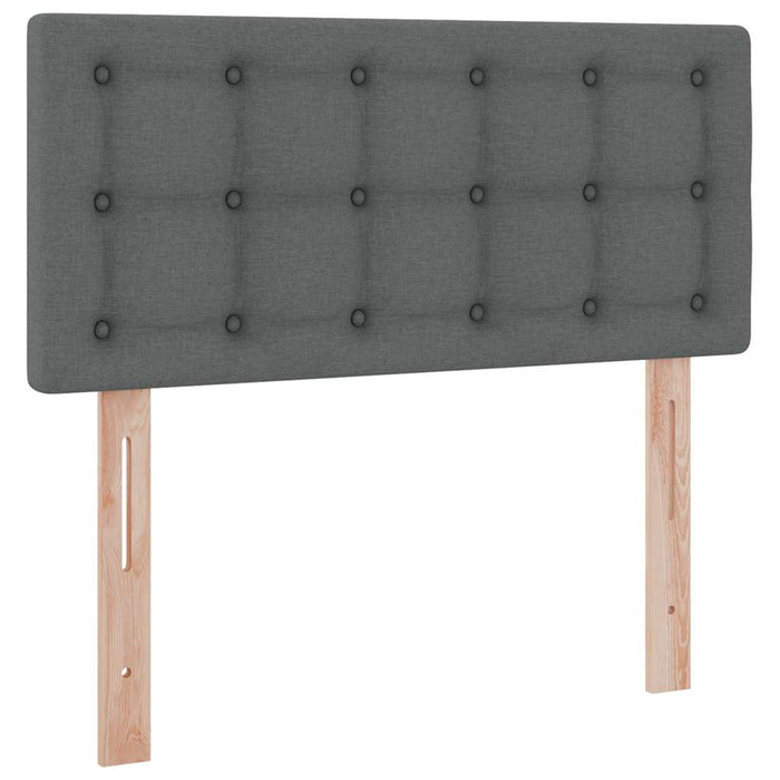 Pat cu saltea și LED cu saltea Gri închis 90 x 190 cm țesătură - WALTI WALTI
