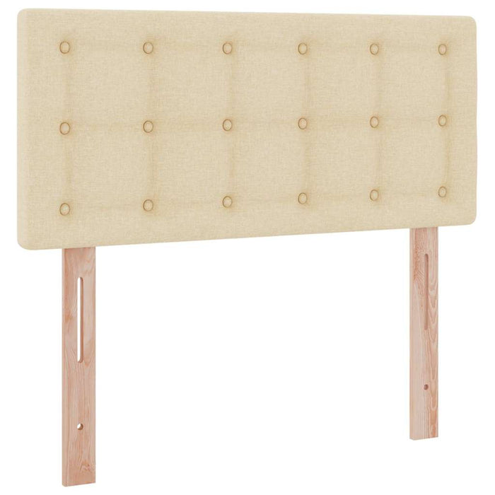 Pat cu saltea și LED cu saltea Creme 100 x 200 cm țesătură - WALTI WALTI