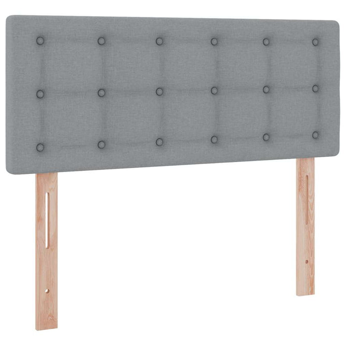 Pat cu saltea și LED Gri deschis 120 x 190 cm Poliester - WALTI WALTI