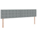 Pat cu lumini cu bandă LED Gri deschis 200 x 200 cm țesătură - WALTI WALTI