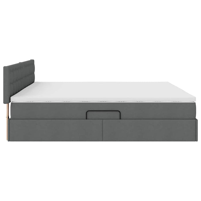 Pat cu lumini cu bandă LED Gri închis 200 x 200 cm țesătură - WALTI WALTI